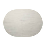 Strata Leather Silver Placemat - Oval 13.3x16.5"- Set of 4
