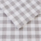 Ultra-Soft Cotton Flannel Sheet Set, Gray Herringbone