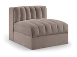 Rummi - Velvet Performance Fabric Upholstered Modular Armless Chair