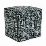 Milos Navy Indoor Outdoor Square Pouf