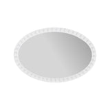 Varsha Oval Glossy White Mirror