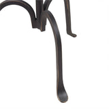 Creame Marble Accent Table with Curved Metal Legs