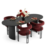 Dwen & Mia 79" Oval Dining Table Set for 4 (5-Piece)