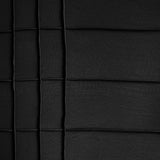 Grid Textured Soft Washed Pleated Comforter Set, Black