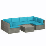 7-Piece Modular Outdoor Sectional Wicker Patio Furniture Set