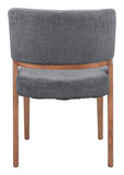 Sunobu Dining Chair (Set of 2) Azure Gray & Walnut