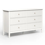 Wholesale 47" 6-Drawer Fluted Dresser, Eco-Friendly & Water-Resistant