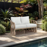 San Pietro - Resilient Waterproof Fabric 60.5" Upholstered Outdoor Patio Loveseat