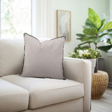 24 x 24 Outdoor Pillow with Dec Cord- Seascape Sand- Poly Insert