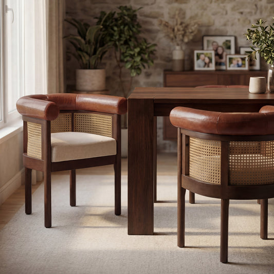 Richard Mid-Century Modern Cane Dining Chair