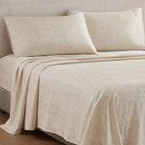 Modern Stripe Microfiber Comforter Set with Sheets, Grey