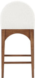 Waldorf - Boucle Stool With Brown Legs