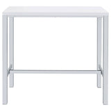 Natividad 5-piece Pub Height Bar Table Set White High Gloss
