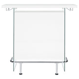 Acosta Freestanding Home Bar Wine Cabinet White High Gloss
