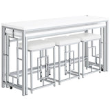 Jackson 5-piece Multipurpose Counter Height Table Set White