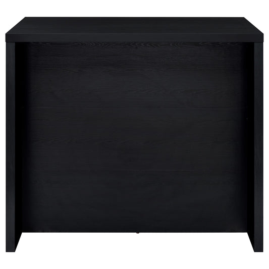 Topanga Engineered Wood Freestanding Home Bar Black