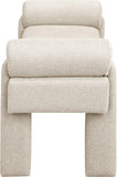 Stefano Bench - Chic Art Deco Polyester Fabric Bench for Cozy Entryway or Bedroom Seating Solution