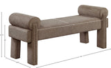 Stefano Bench - Chic Art Deco Polyester Fabric Bench for Cozy Entryway or Bedroom Seating Solution