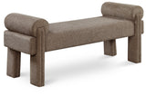 Stefano Bench - Chic Art Deco Polyester Fabric Bench for Cozy Entryway or Bedroom Seating Solution