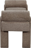 Stefano Bench - Chic Art Deco Polyester Fabric Bench for Cozy Entryway or Bedroom Seating Solution