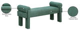 Stefano Bench - Chic Art Deco Polyester Fabric Bench for Cozy Entryway or Bedroom Seating Solution