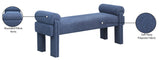 Stefano Bench - Chic Art Deco Polyester Fabric Bench for Cozy Entryway or Bedroom Seating Solution