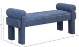 Stefano Bench - Chic Art Deco Polyester Fabric Bench for Cozy Entryway or Bedroom Seating Solution