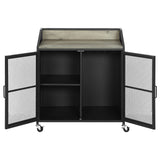 Arlette 2-door Mobile Home Bar Wine Cabinet Sandy Black