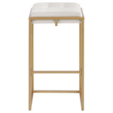 Nadia Upholstered Backless Bar Stool Beige (Set of 2)