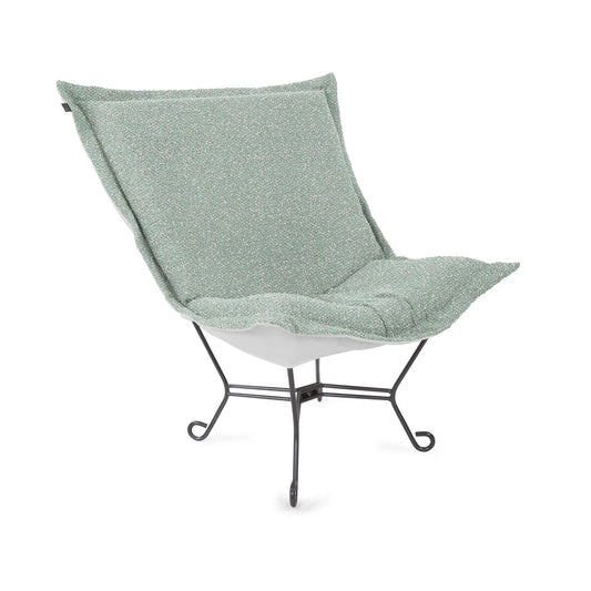 Patio Scroll Puff Chair Titanium- Alicante Breeze