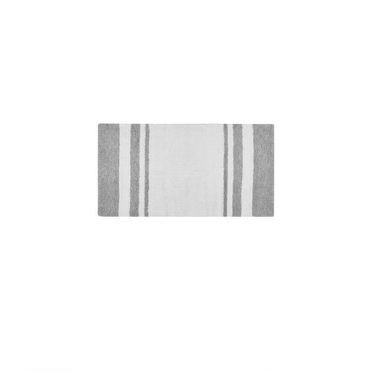 Reversible Cotton Bathroom Rug, Grey