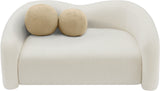 Kali Loveseat - Cozy Faux Shearling Teddy Fabric, Sturdy Eucalyptus Frame, Perfect for Any Room