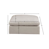 Comfy Fabric Upholstered Modular Ottoman