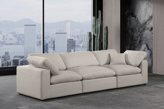 Comfy Modular Sofa - Versatile Linen Textured Design with Overstuffed Cushions for Ultimate Comfort