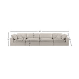 Comfy Modular Sofa - Stylish Linen Textured Design with Overstuffed Cushions for Ultimate Comfort