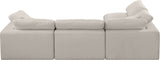 Comfy Modular Sectional Sofa - Versatile Linen Textured Design with Overstuffed Down Feather Cushions