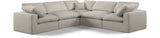 Comfy Modular Sectional – Luxurious Linen Textured Fabric with Plush Down Feather Cushions for Comfort