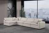 Comfy Modular Sectional Sofa in Rich Beige with Overstuffed Cushions for Ultimate Comfort & Style