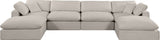 Comfy Modular Sectional - Luxurious Linen Fabric Seating with Plush Cushions for Ultimate Relaxation