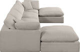Comfy Modular Sectional - Luxurious Linen Fabric Seating with Plush Cushions for Ultimate Relaxation