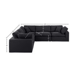 Comfy Modular Sectional – Luxurious Linen Textured Fabric with Plush Down Feather Cushions for Comfort