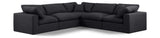 Comfy Modular Sectional – Luxurious Linen Textured Fabric with Plush Down Feather Cushions for Comfort