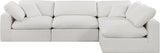 Comfy Modular Sectional Sofa - Versatile Linen Textured Design with Overstuffed Down Feather Cushions