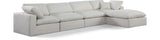 Comfy Modular Sectional Sofa in Durable Linen Fabric - Overstuffed Cushions for Ultimate Comfort