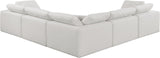 Comfy Modular Sectional – Luxurious Linen Textured Fabric with Plush Down Feather Cushions for Comfort