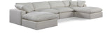 Comfy Modular Sectional - Luxurious Linen Fabric Seating with Plush Cushions for Ultimate Relaxation