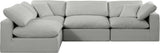 Comfy Modular Sectional Sofa - Versatile Linen Textured Design with Overstuffed Down Feather Cushions