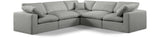 Comfy Modular Sectional – Luxurious Linen Textured Fabric with Plush Down Feather Cushions for Comfort
