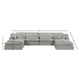 Comfy Modular Sectional - Luxurious Linen Fabric Seating with Plush Cushions for Ultimate Relaxation