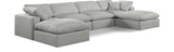 Comfy Modular Sectional - Luxurious Linen Fabric Seating with Plush Cushions for Ultimate Relaxation